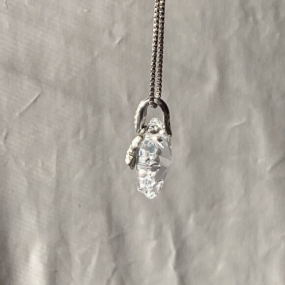 Vintage Swarovski Crystal Snowflake Pave Sterling Silver 925 AU Pendant w/Chain - Picture 7 of 16